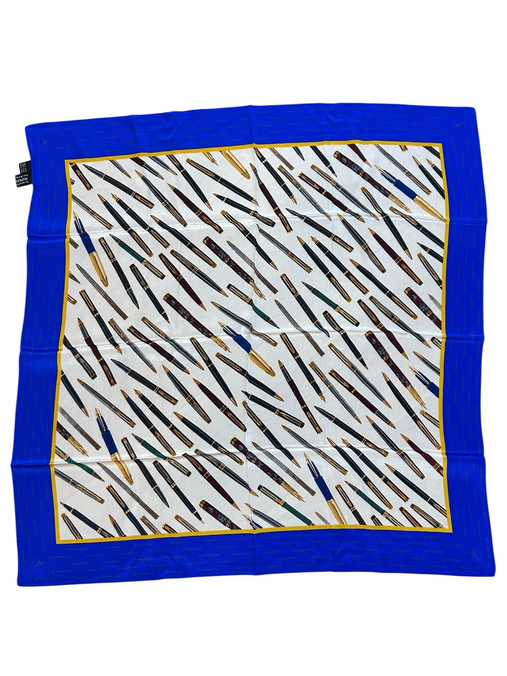 New watermark fountain pen silk scarf retro secretary teacher square head cover